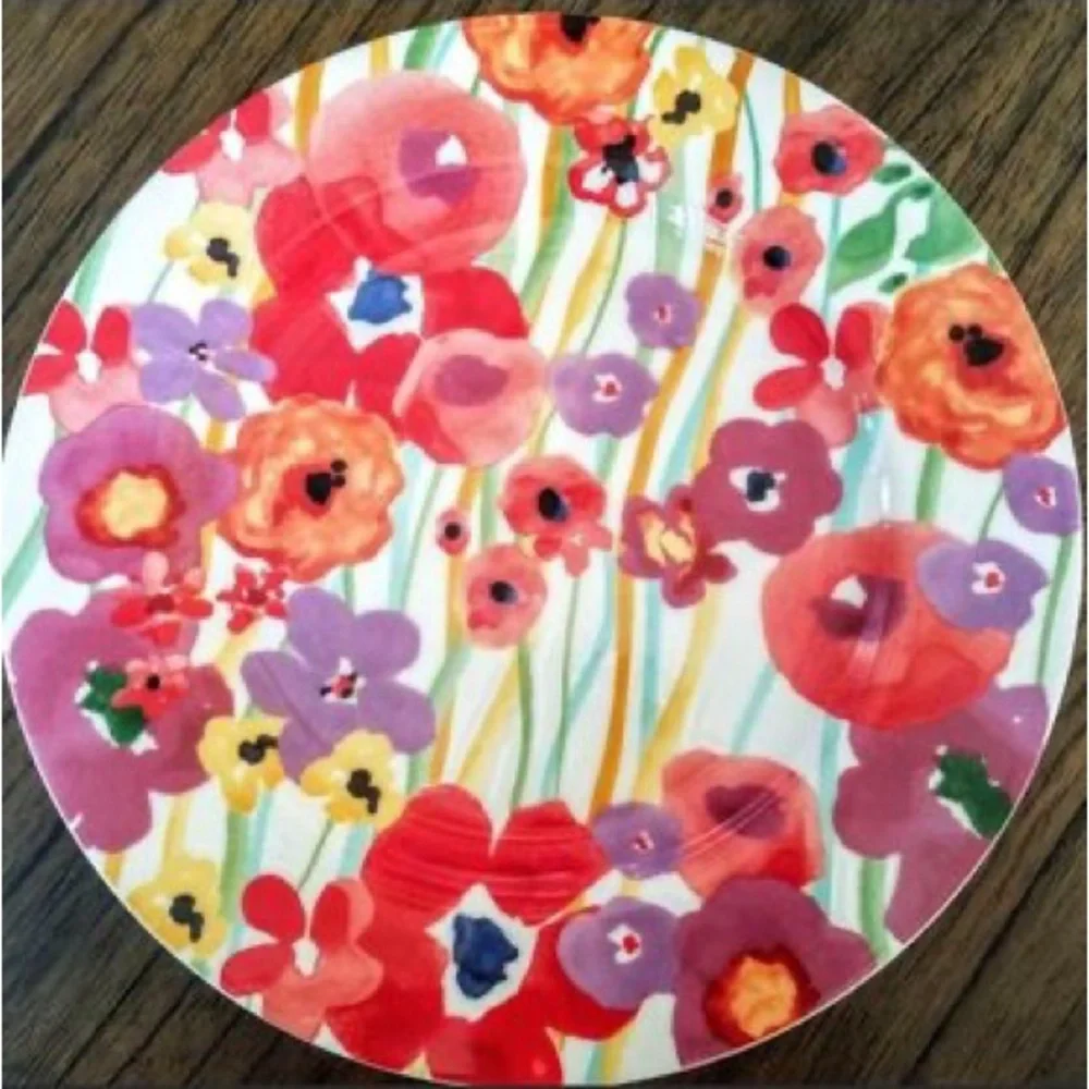 4 Pc Verdant Acres by ANTHROPOLOGIE Dinner & Salad Plate + Bowl + Mug Dish Set